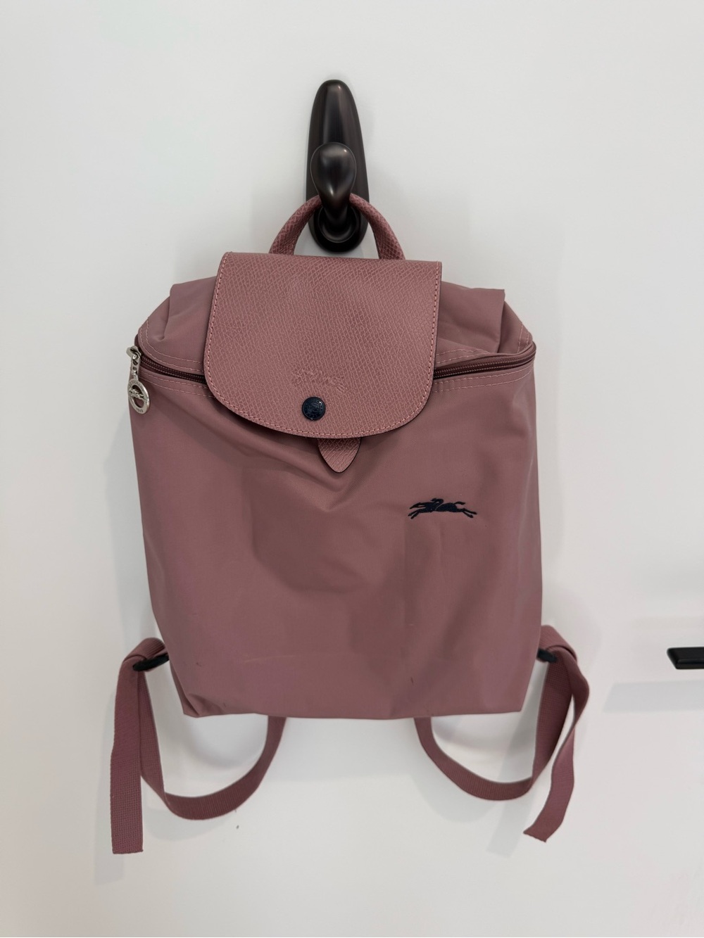 Longchamp Le Pliage Backpack in dusty rose